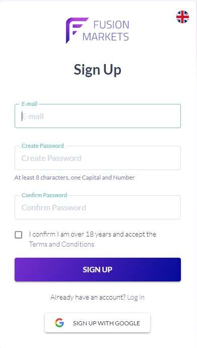 How To Create Account At Fusion Markets
