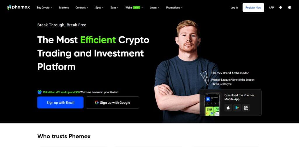 Phemex (Best Crypto Futures Exchanges)