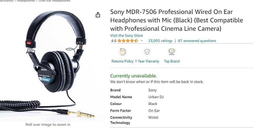 Sony MDR7506