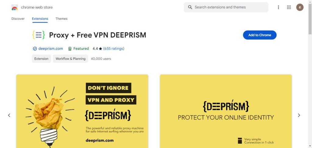 Proxy + Free VPN DEEPRISM
