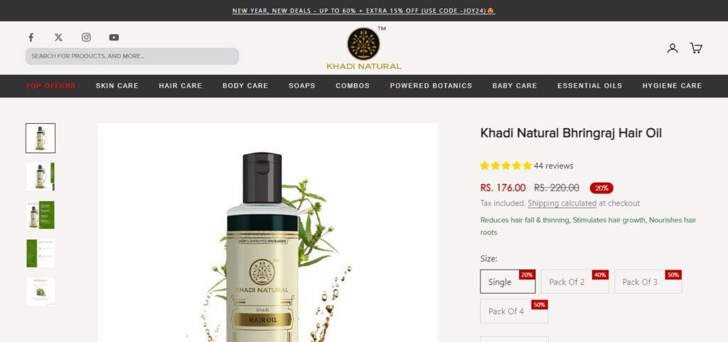 Khadi Natural Bhringraj Hair Oil