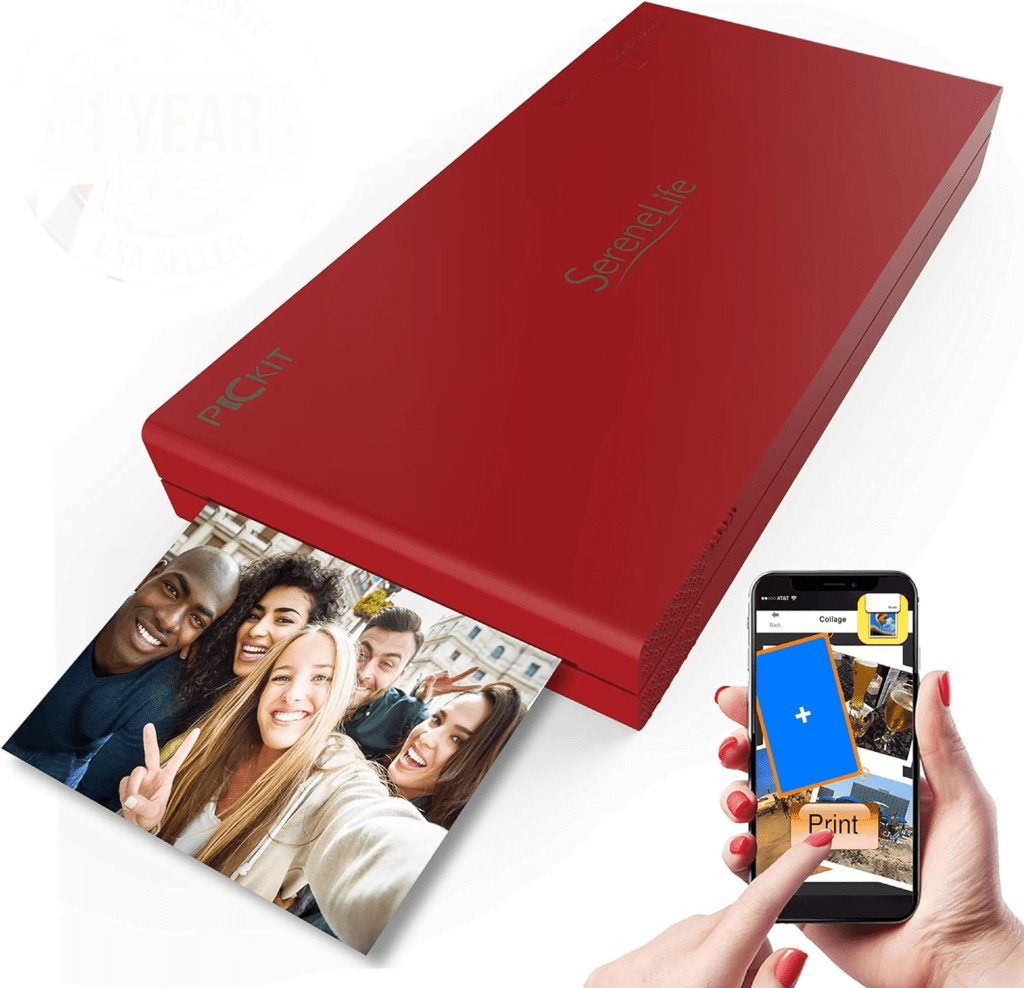 SereneLife PICKIT20 Portable Instant Mobile Photo Printer
