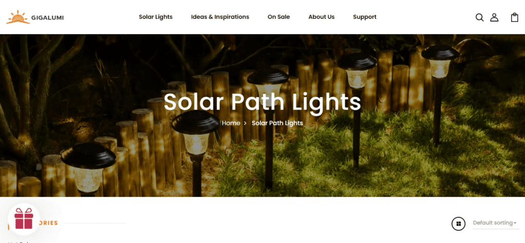 GIGALUMI Solar Pathway Lights (Top Solar Outdoor Lights)