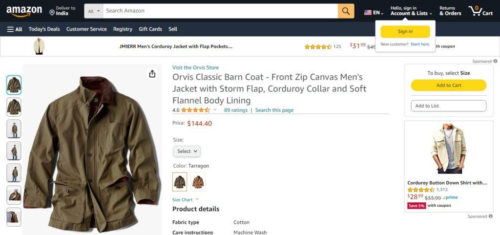 Orvis Classic Barn Coat