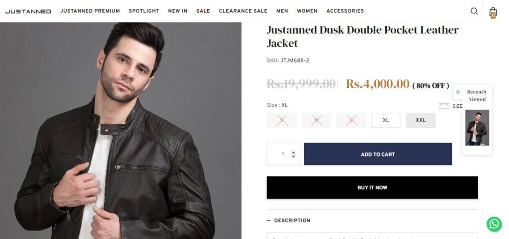 JUSTANNED Dusk Double Pocket Leather Jacket