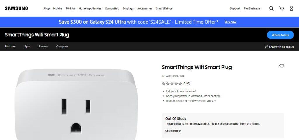 SmartThings Wi-Fi Smart Plug