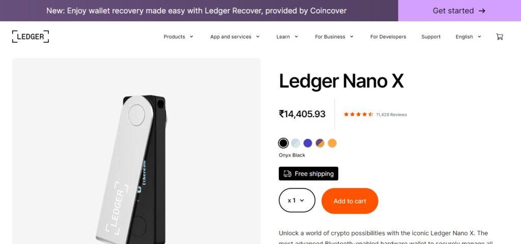Ledger Nano X hardware wallet