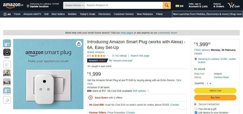 Amazon Smart Plug