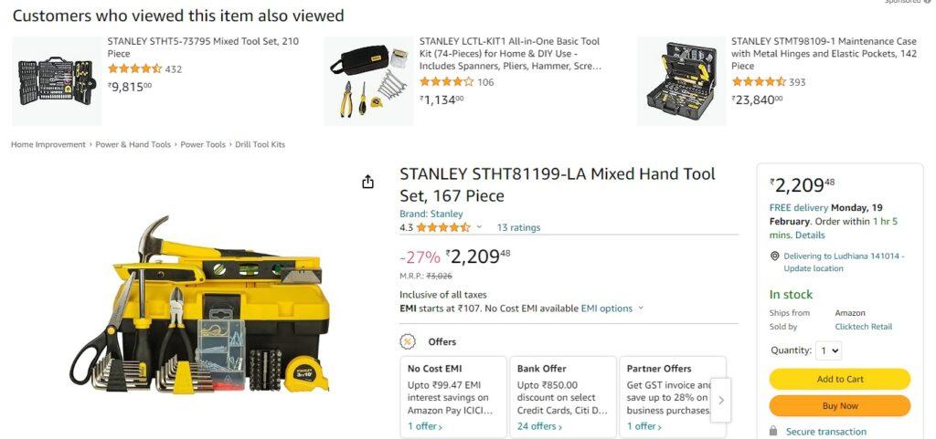 Stanley STHT81199-812 16-Piece Basic Tool Kit