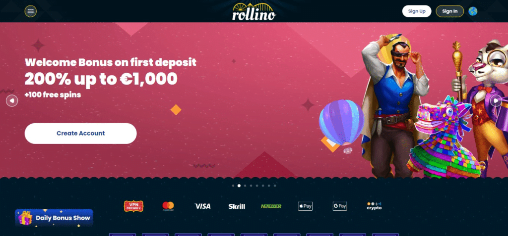 Rollino (Best Poker Sites Not on GamStop)