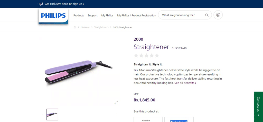 Philips BHS393/40 Straightener