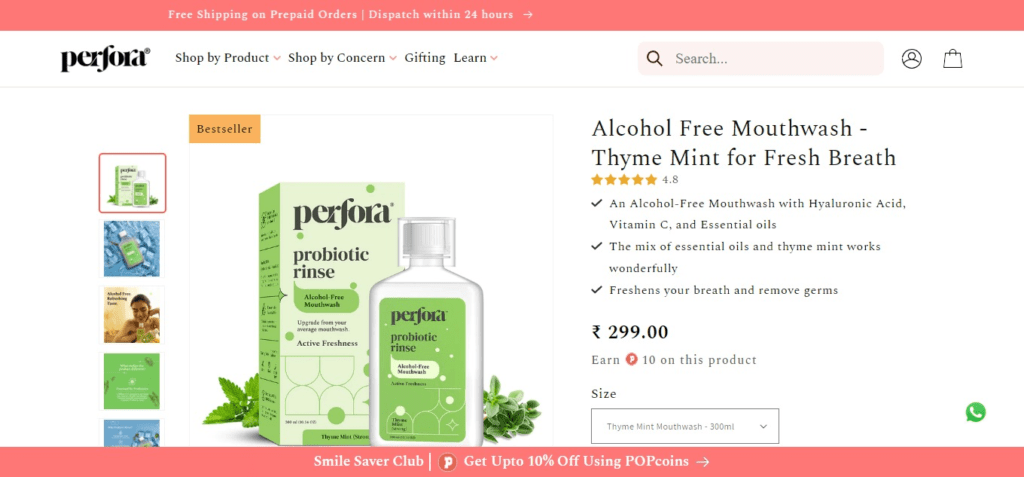 Perfora Thyme Mint Mouth