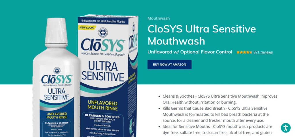 CloSYS Original Unflavored Mouthwash