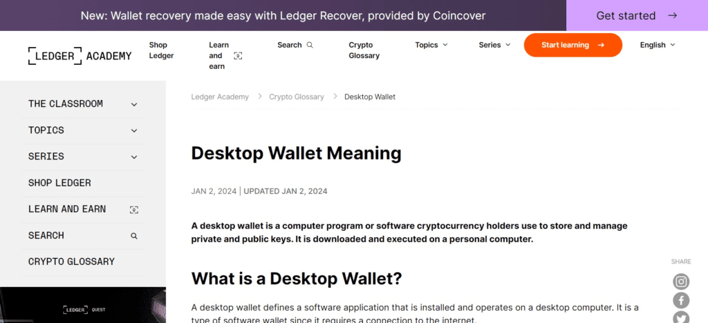 Desktop Wallet Plus