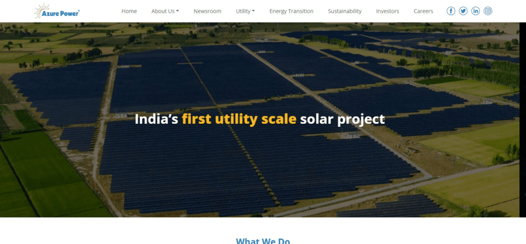 Azure Power (Best Solar Energy Companies In India)