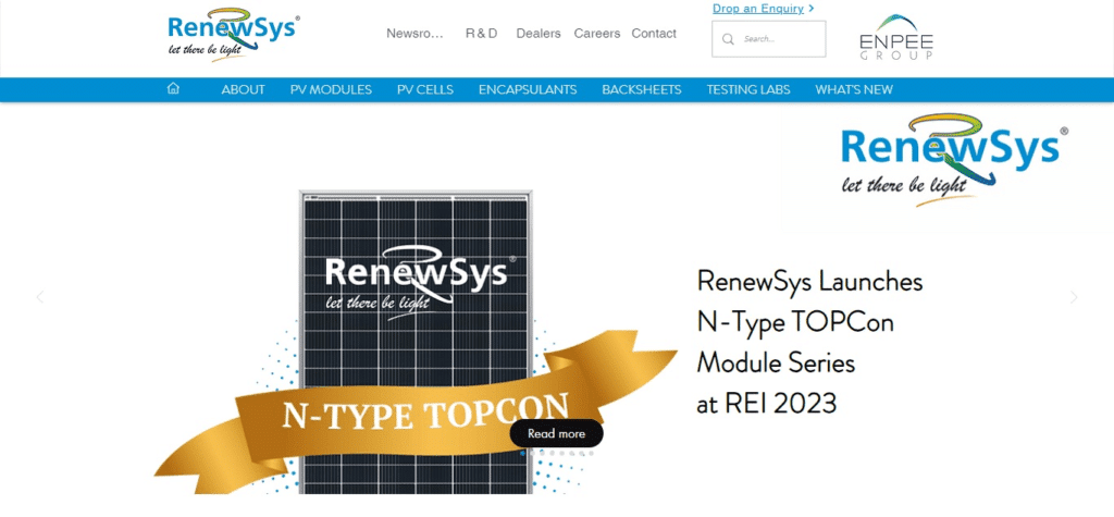 RenewSys (Top Solar Energy Companies In India)