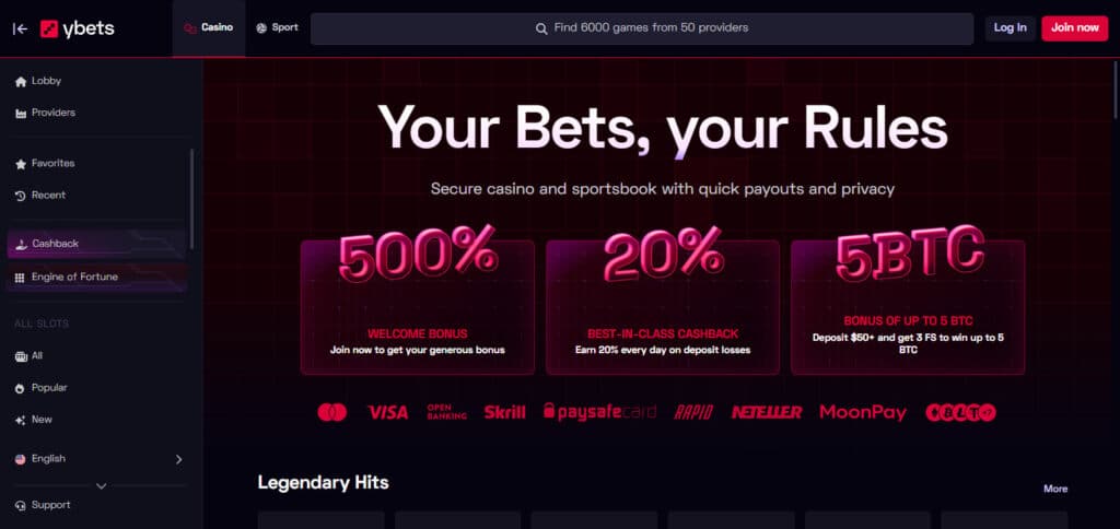 Ybets Bitcoin & Crypto Casinos Netherland