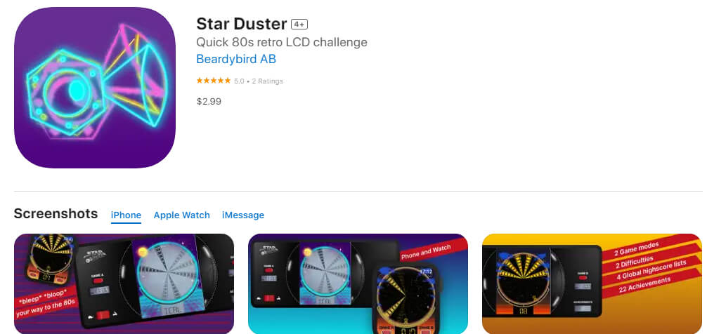 Star Duster Best Apple Watch Games