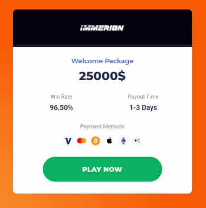 Immerion Bitcoin & Crypto Casinos Netherland