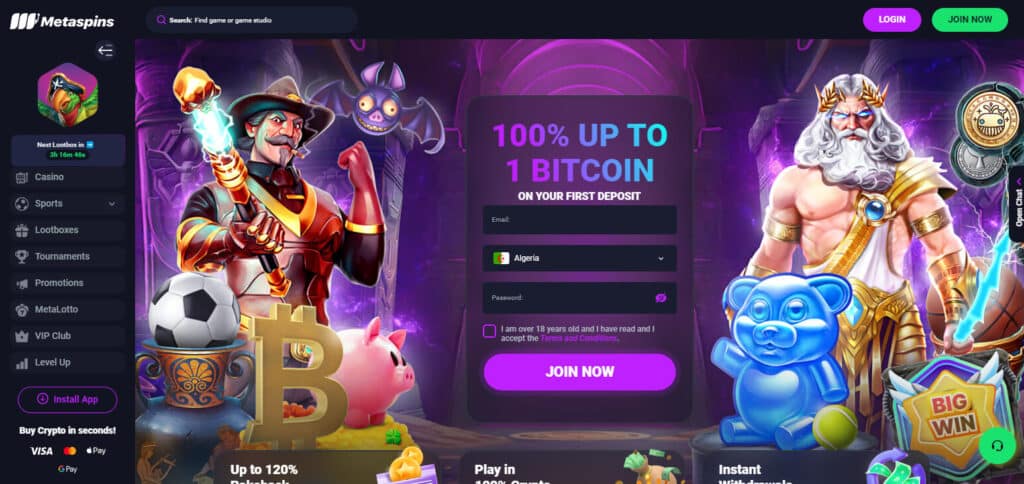 Metaspins Bitcoin & Crypto Casinos Nigeria