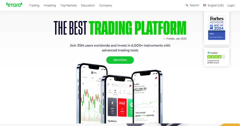 eToro Best CoinDcx Alternatives