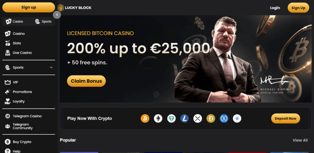 Lucky Block Casino Best No Deposit Bonus Casino In Ireland