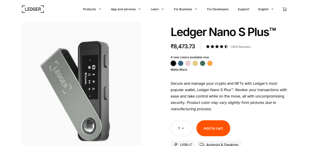 Ledger Nano S Plus Best Crypto Wallet For xmr