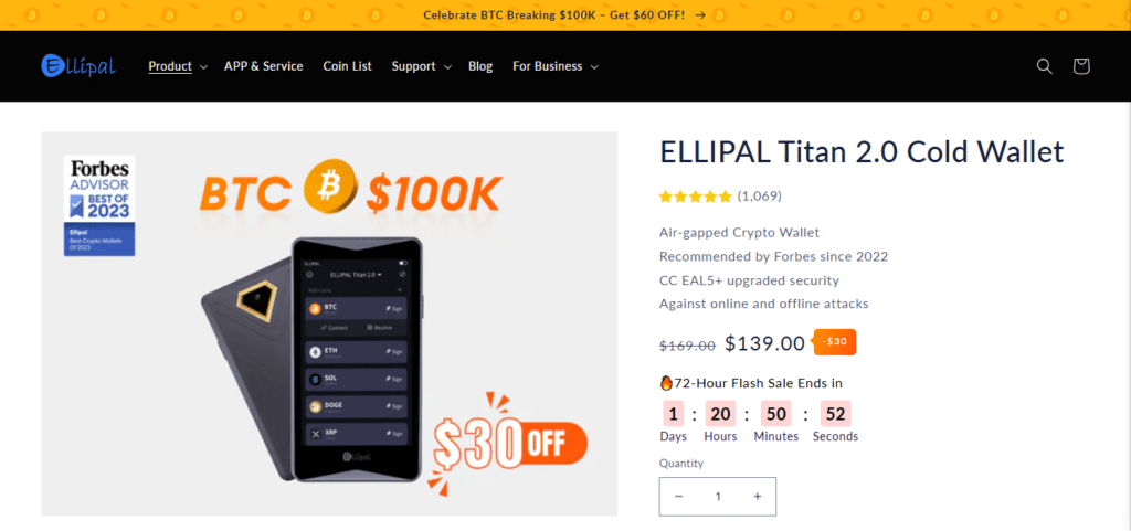 Ellipal Titan Best Crypto Wallet For xmr